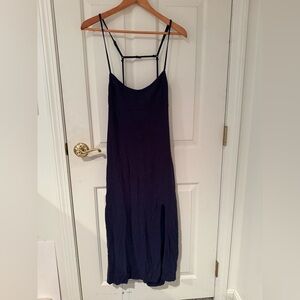 Navy Blue Spaghetti Strap Dress